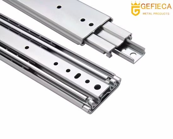 幅76mm、3つ折りフルエクステンション、500ポンドの重荷重ボールベアリング引き出しスライド